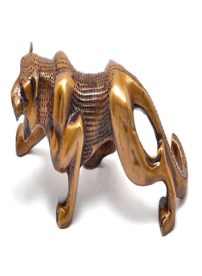 Two Moustaches Luxurious Premium Jaguar Collectible 100% Pure Brass Designer Showpiece, Decorative Items for Home, Living Room Showpieces, Miniature Decor Items, Interior Decoration, Pack of 1 - Image 2
